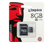CARTAO MICRO SD 8GB KINGSTON COM ADAPT