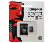 CARTAO MICRO SD 32GB KINGSTON COM ADAPT