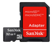 CARTAO MICRO SD 32GB SANDISK C/ ADAPTADOR